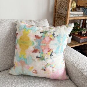 Laura Park Annie Selke 22" x 22" Linen Belhaven Square Decorative Throw Pillow